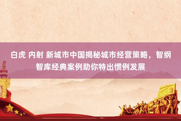 白虎 内射 新城市中国揭秘城市经营策略，智纲智库经典案例助你特出惯例发展